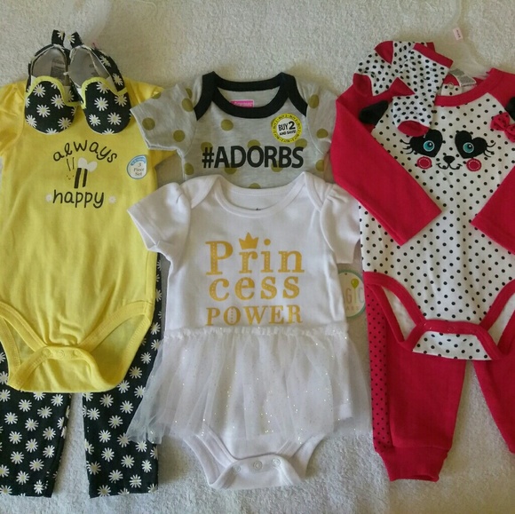 Other - NWT Girls Knit Outfits Daisies, Pandas Adorbs!